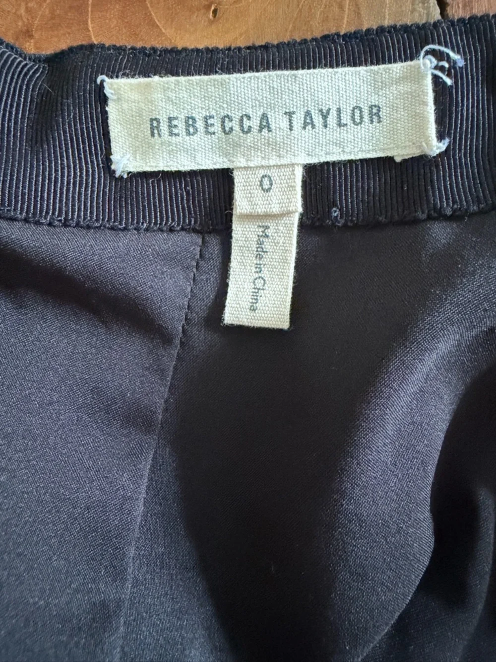 Rebecca Taylor Black Cotton Crochet Lace Pencil Skirt